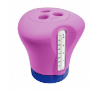 Дозатор для бассейна плавающий с термометром K619BU violet 2 в 1