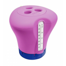 Дозатор для бассейна плавающий с термометром K619BU violet 2 в 1
