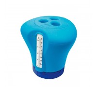 Дозатор для бассейна плавающий с термометром Kokido K619BU blue 2 в 1